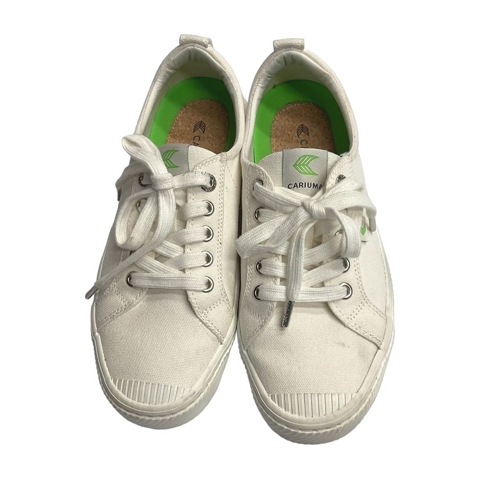 Cariuma Oca Low Shoes Sneakers Canvas White Casual Brazil - Size 7.5